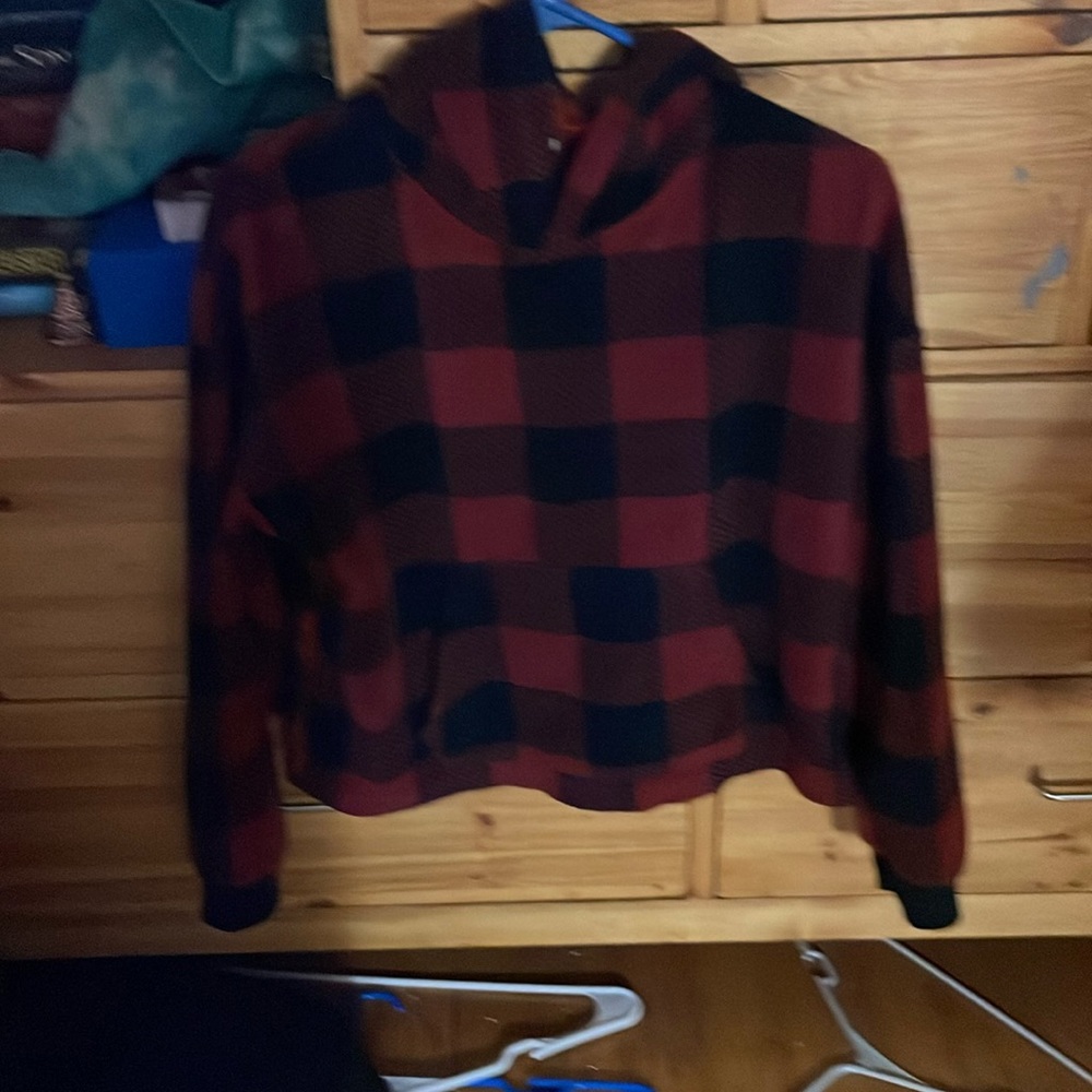 Cropped hoodie shirt